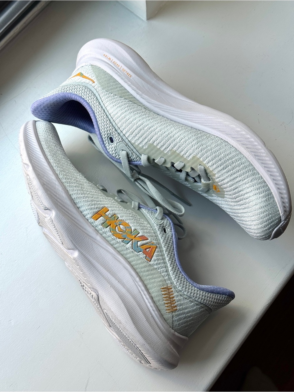 HOKA Solimar Sneakers - Light Blue with Lavender Trim